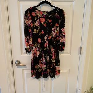 Black floral dress